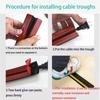 PVC Flexible Rubber Cable Protection Trough, Pressure-resistant Cable Tray, Rubber Strip Trunking for Electrical Wire Storage