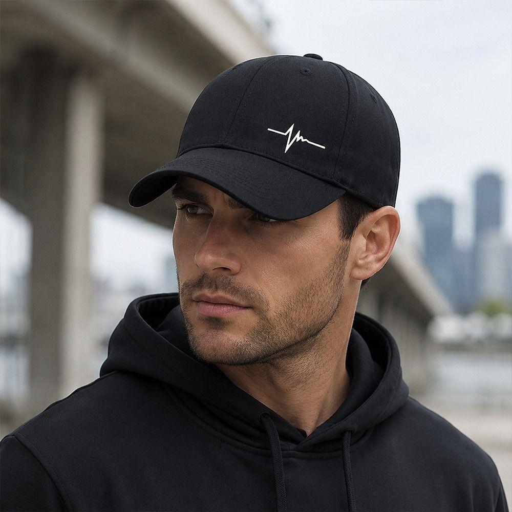 Heartbeat Baseball Cap Cotton Snapback Hat Vintage Dad Hat  Outdoor