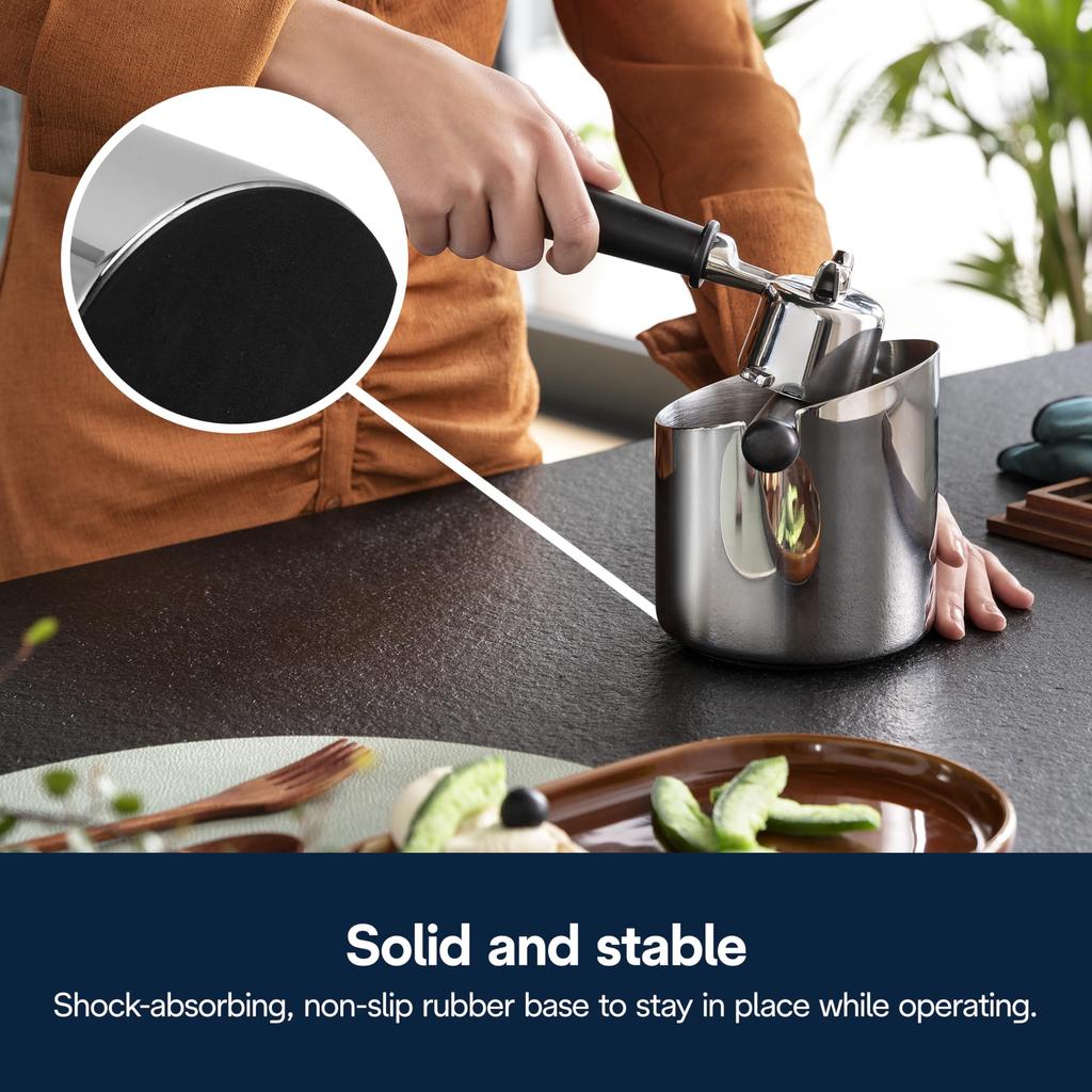 De'Longhi Knock Box DLSC072 for De'Longhi Espresso Machine Made In Italy Shock Absorbing Rubber Base Coffee Grounds Container Authentic Accessory