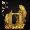 Year After Year Brass Fish Leaping Over Dragon Gate Ornament – Symbol of Career Prosperity and Housewarming Gift