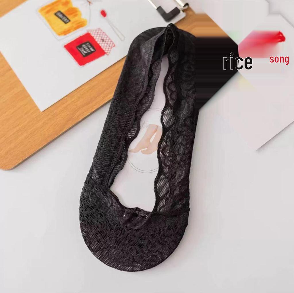 Women's Non-Slip Thin Lace Boat Socks - Invisible Low-Cut Summer Style