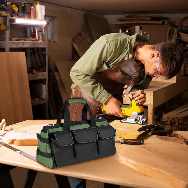 Heavy Duty Tool Bag Heavy Duty Portable Organizer Soft Handle Large Storage Tool Bag For Men Mechanic Electrician Plumber Garage