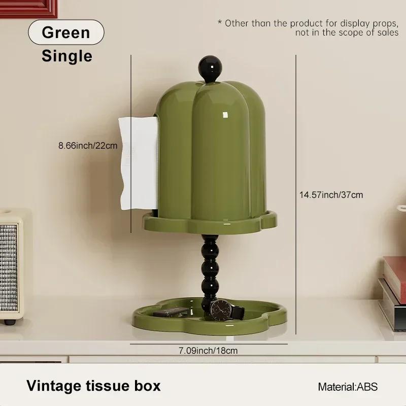 New French Retro Tissue Box in The Ancient Style of Advanced Sense of Box Creative Living Room Light Luxury Pumping Paper Box