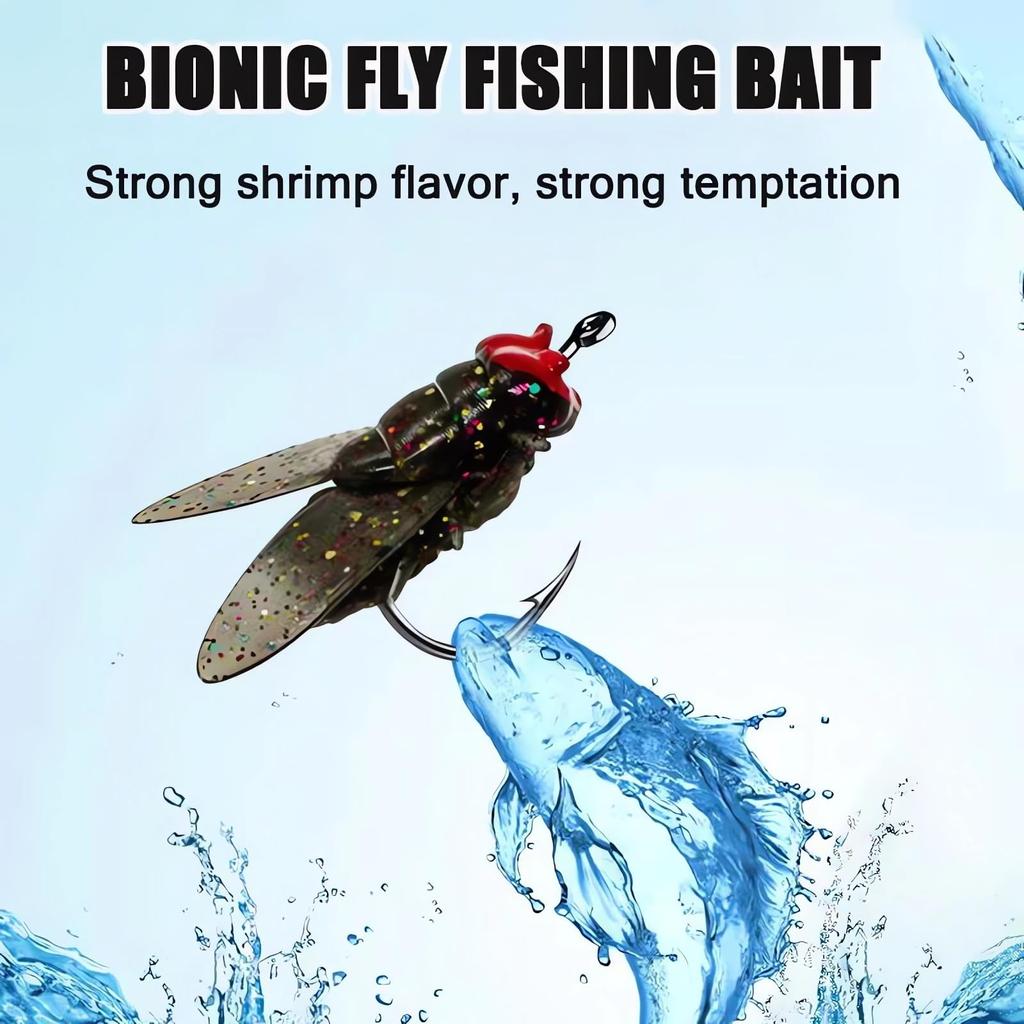 Artificial Fly Fishing Lures Set with Realistic Fly Shape Durable Fishing Baits for Freshwater and Saltwater Fishing Tackle Accessories