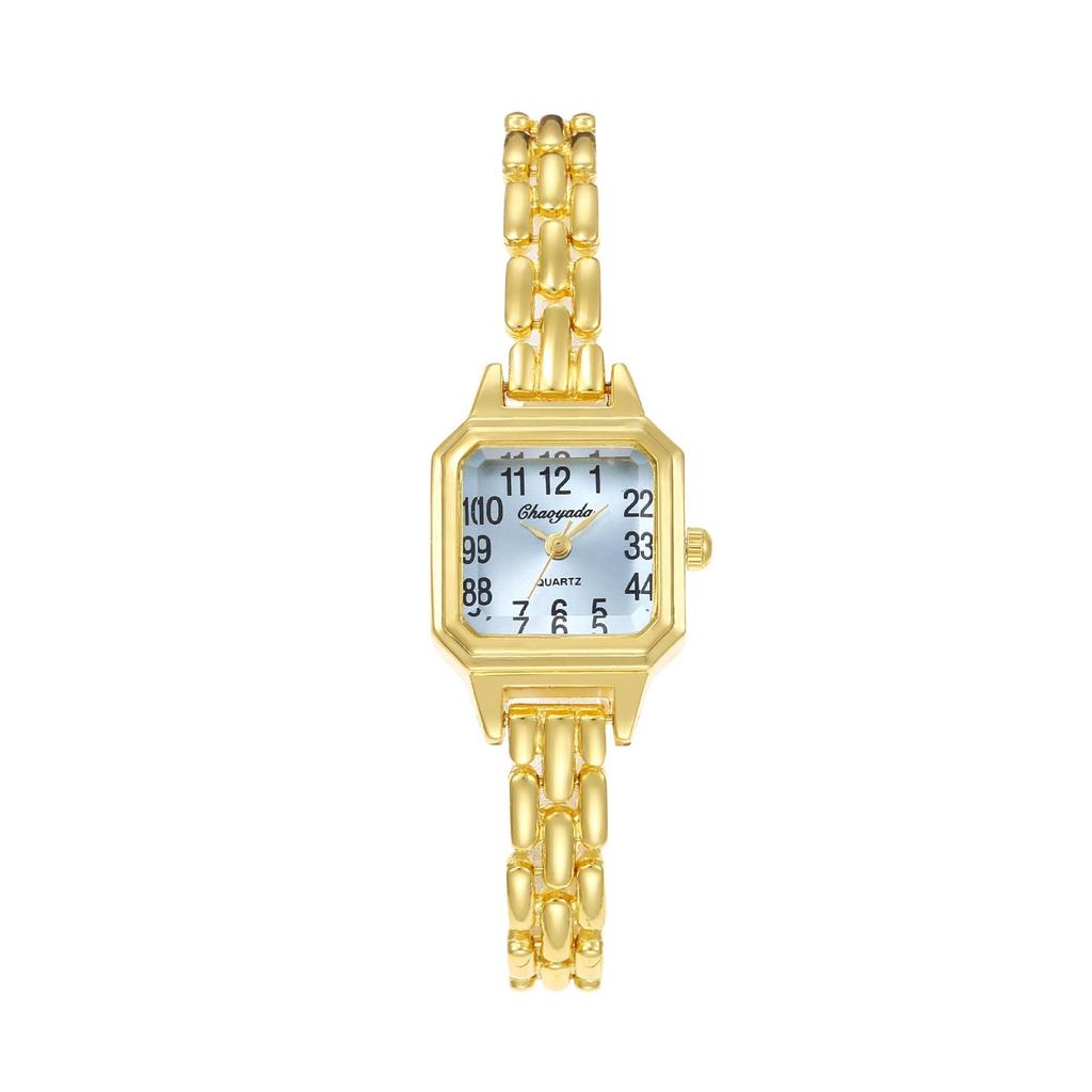 Luxus Damenuhren Golden Mode Lässig Quadratisches Kleines Zifferblatt Damenkleid Quarz Uhr Elegant Mädchen Armbanduhr