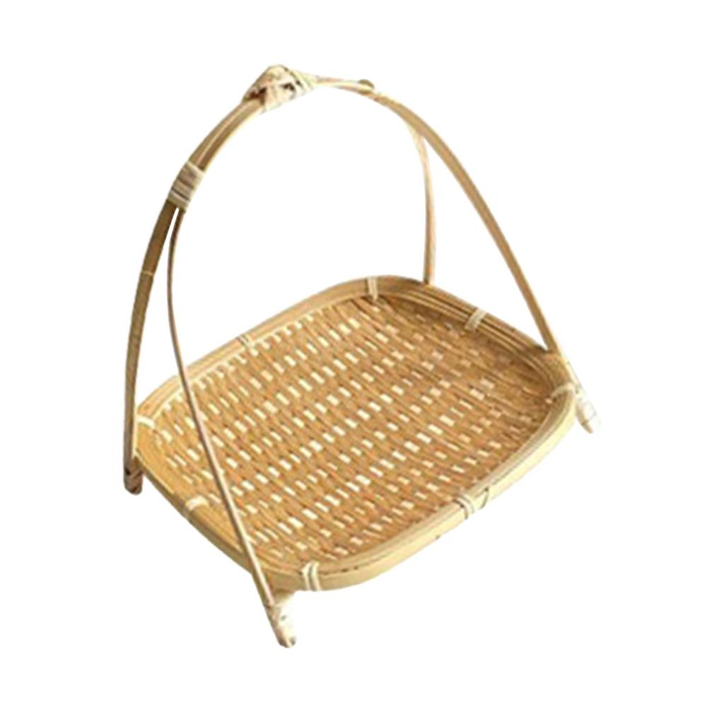 Bamboo Fruit Basket for Organizing Food and Bread in Living Room