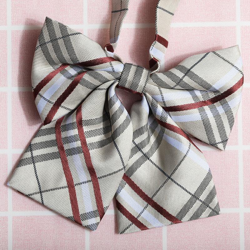 Jk Japanese Plaid Korean Version Of Collar Flower Graduate Female Collar Flower College Wind Streamer Jk Bow Shirt Accessories Sailor Suit