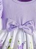 Baby Girls Floral Print Dress Casual Sleeveless Summer Princess Dress Cute Kids Clothing for Toddlers