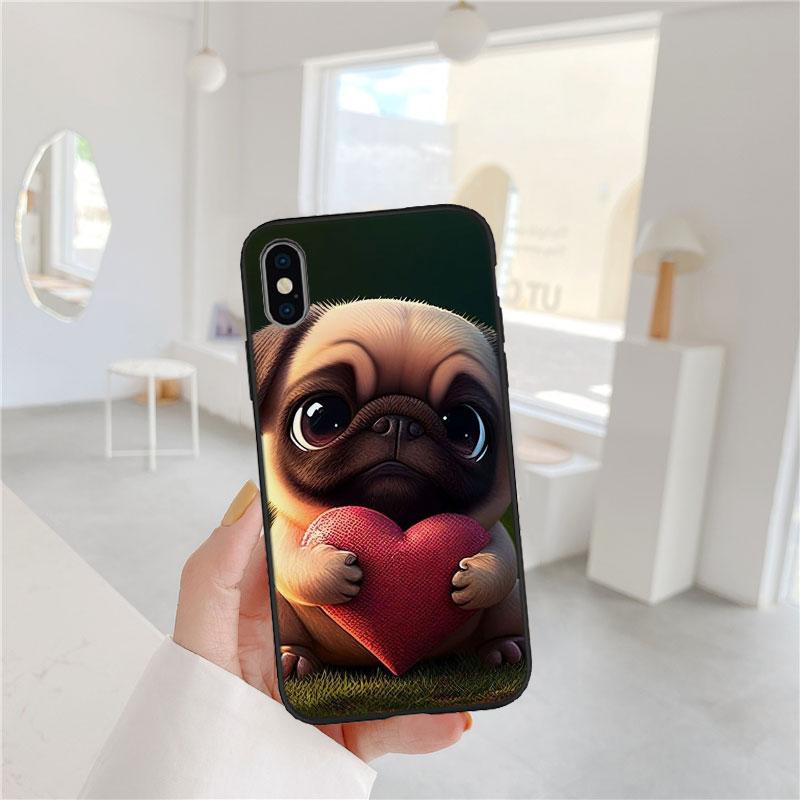 

CJ90 Pug Dog Soft Shell Phone Case for Xiaomi Poco C40 C50 C51 C55 C65 C71 C75 F3 F5 F6 F7 M2 M3 Pro Ultra Poco M3