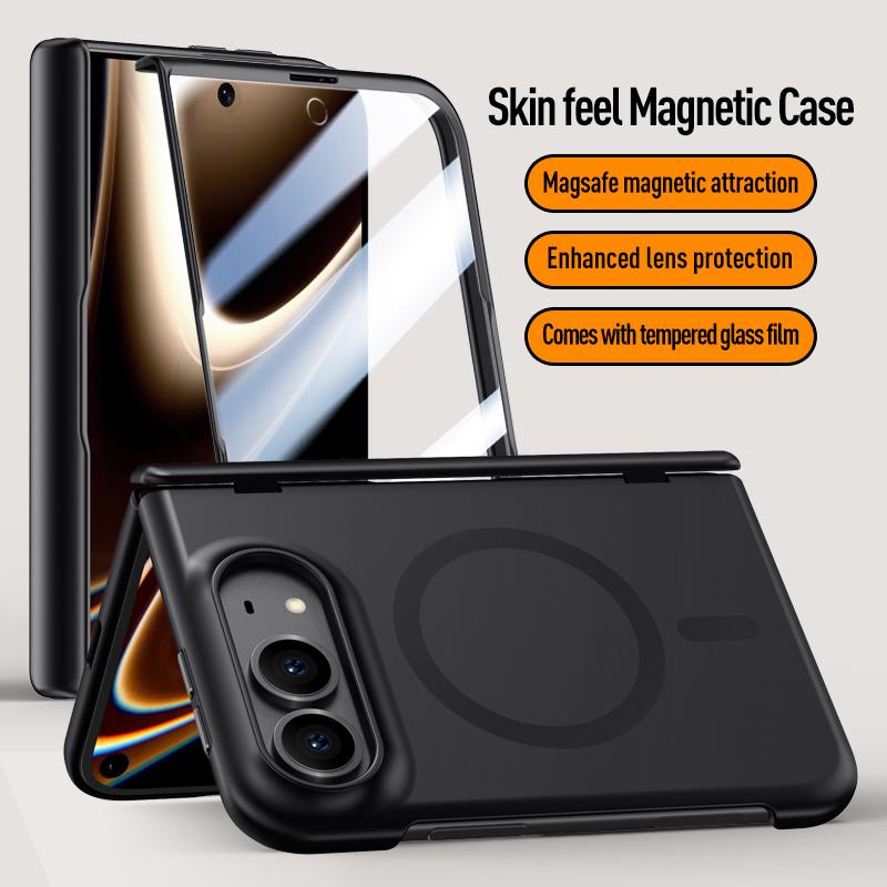 Luxury Skin Sensitive For Magnetic Magsafe Phone Case, For iPhone Ultra Fold Case High-Definition privacy Screen Protector Cover