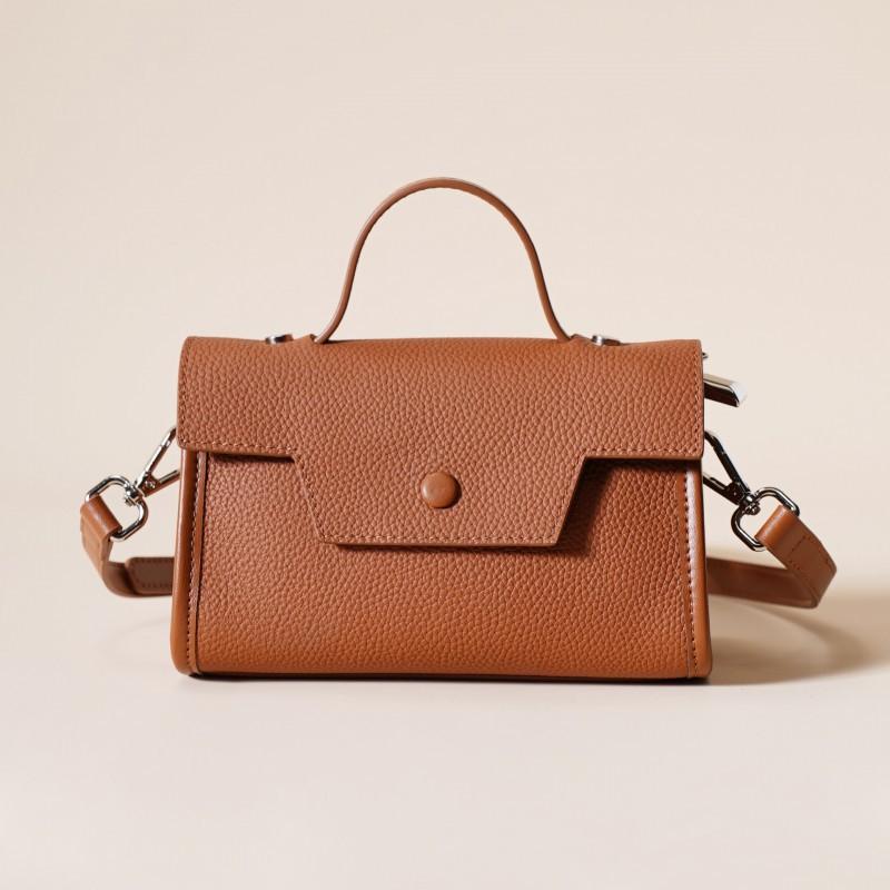 2025 New Casual Top-layer Cowhide Cross-body Bag Design Retro High-end Light Luxury Single-shoulder Handbag