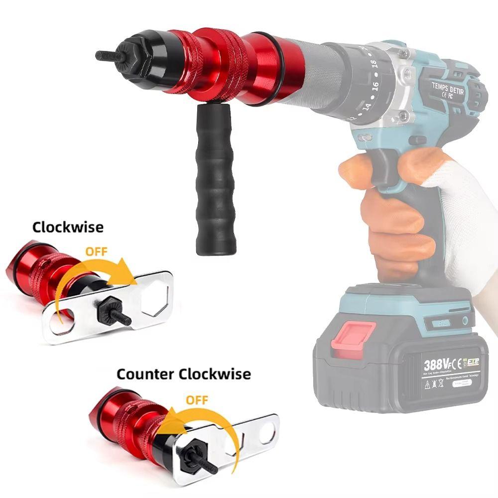 Aluminum Zinc Zinc Alloy Rivet Adapter Removable Plastic Handle Cordless Rivet Riveting Machine Furniture
