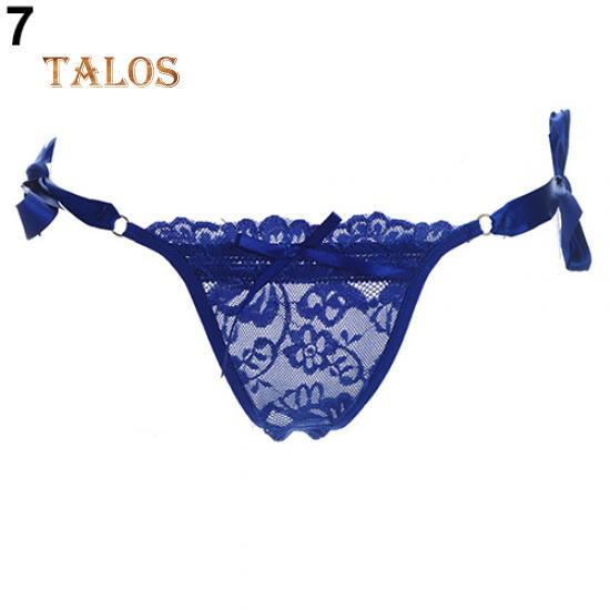 Talos Women's Sexy Lace Thongs G-string V-string Panty Knickers Lingerie See Through Underwear