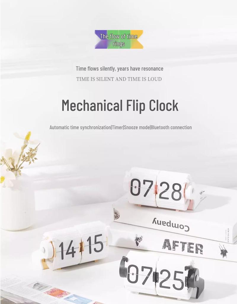 Time Flow Ring: Creative Smart Desk Clock with Automatic Time Correction and Multifunctional Alarm