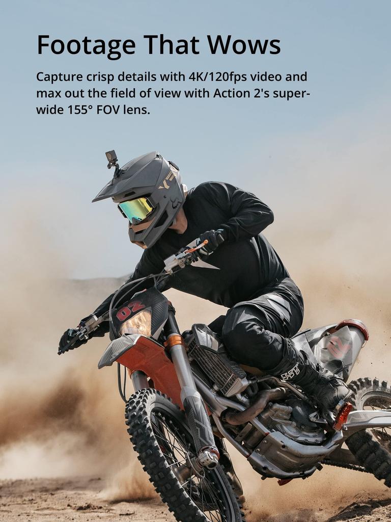 DJI Action 2 Compact Action Camera 4K Ultra HD Dual Screen Magnetic