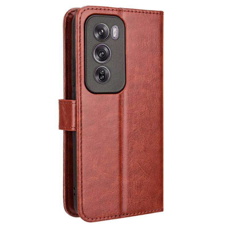 For Oppo Reno12 Pro 5G (Global) Wallet Case Crazy Horse Texture Leather Phone Cover