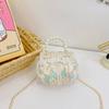 Decoration Pearl Cute Children Crossbody Bag With Chain Suitable For Daily