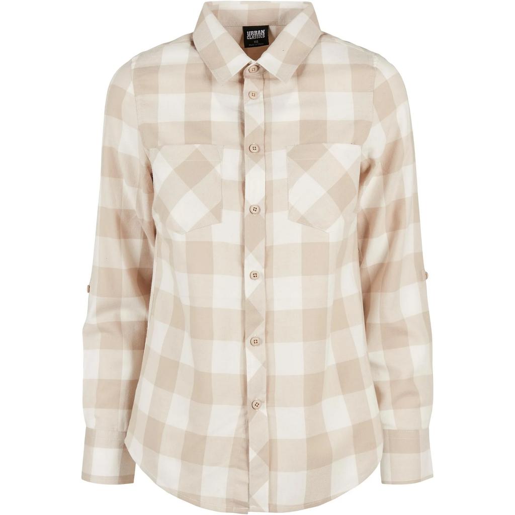 Urban Classics Womens/Ladies Checked Flannel Turned Up Cuff Shirt