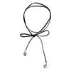 Elegant Bowtie Leather Cord Necklace Bowknot Charm Neckchain Adjustable Length Clavicle Chain Accessory for Women