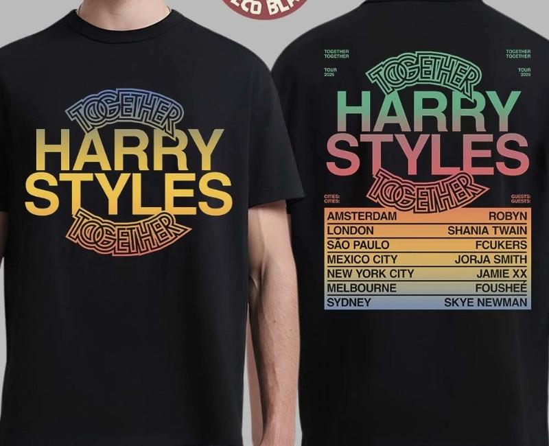 Harry Styles Together Together Tour 2026 City Schedule Dates T-Shirt Unisex T-Shirt L