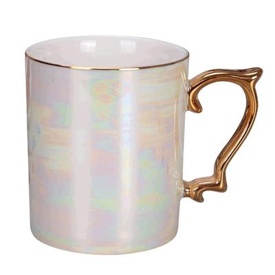 Taza de calco de oro personalizada, colorida y creativa, Taza de cerámica, taza para agua, taza para leche, taza para desayuno