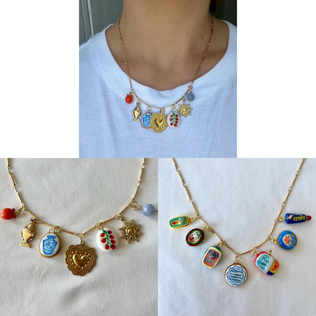 Copper Heart Shape Necklace For Women With Fresh Sweet Style Summer Jewelry Collection