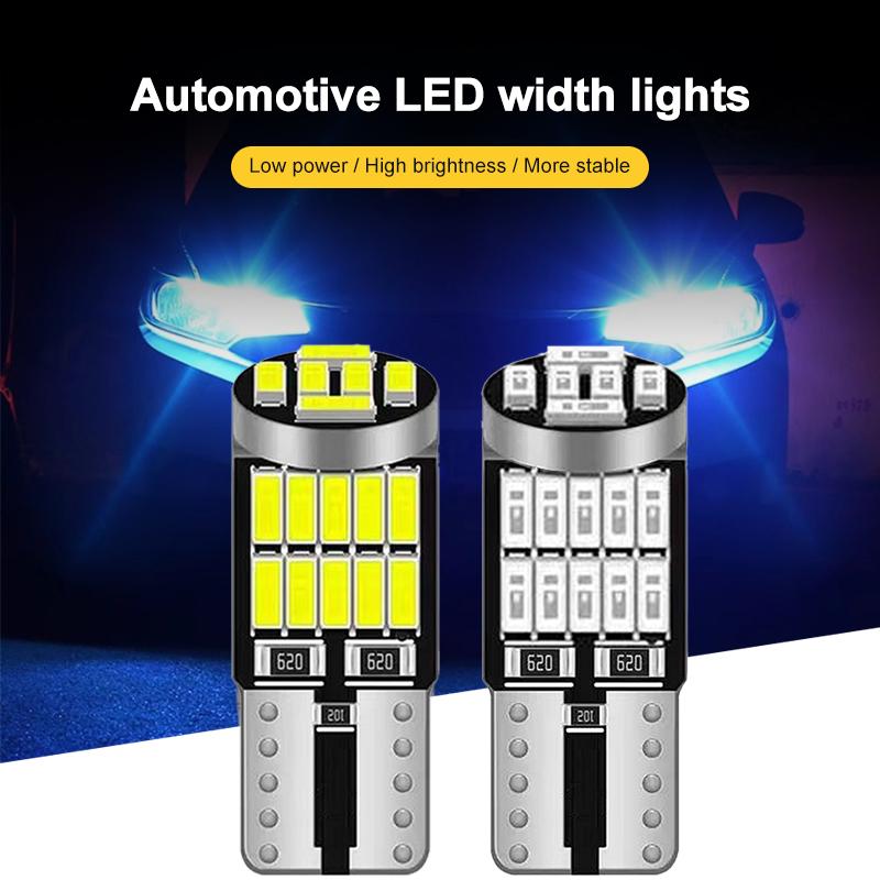 SEAMETAL 2pcs T10 W5W Led Car Light 26smd 4014 Lamp Bulb Automobile License Plate Lighting 6000K 12V