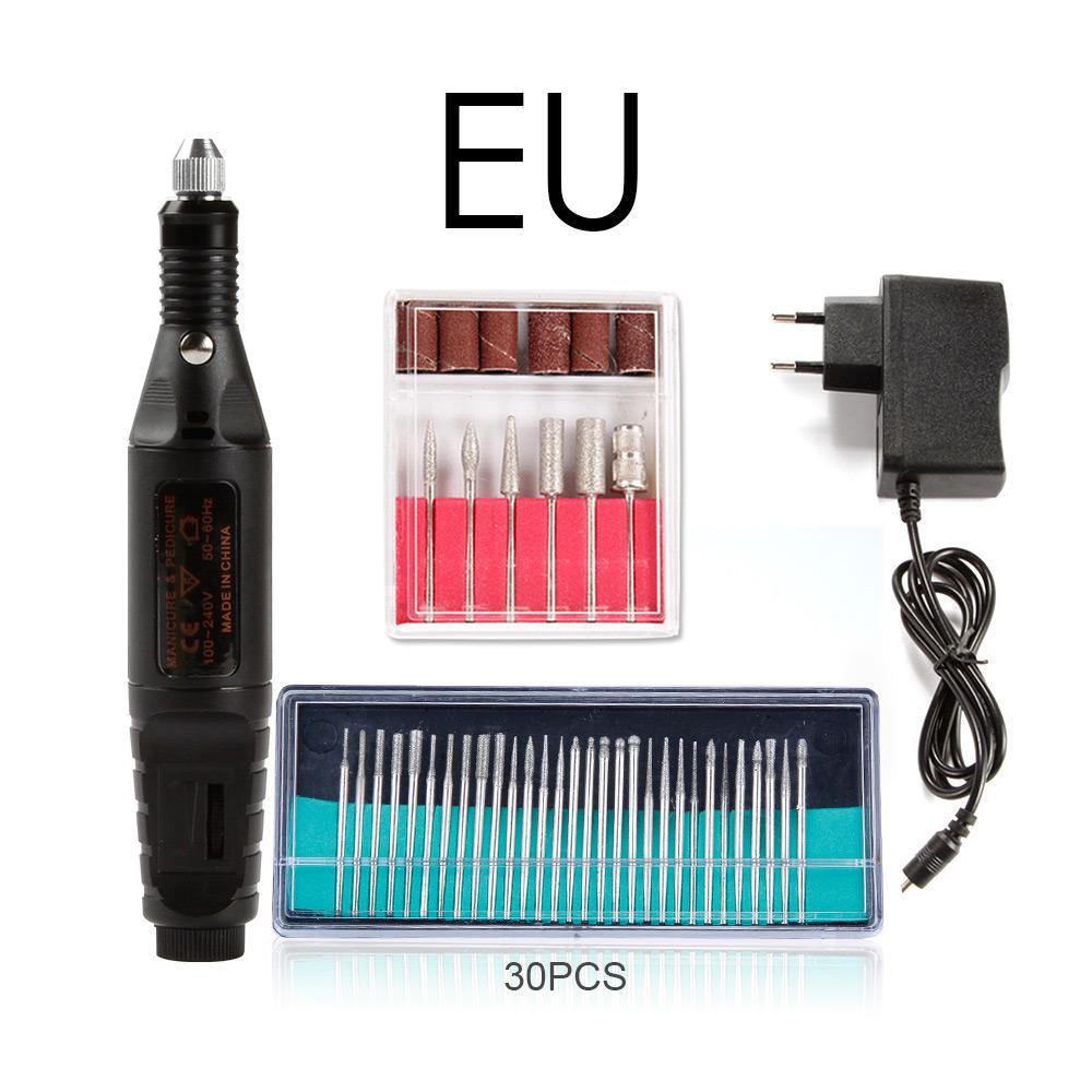 

полировальная машинка для маникюра +30 фрез чёрный