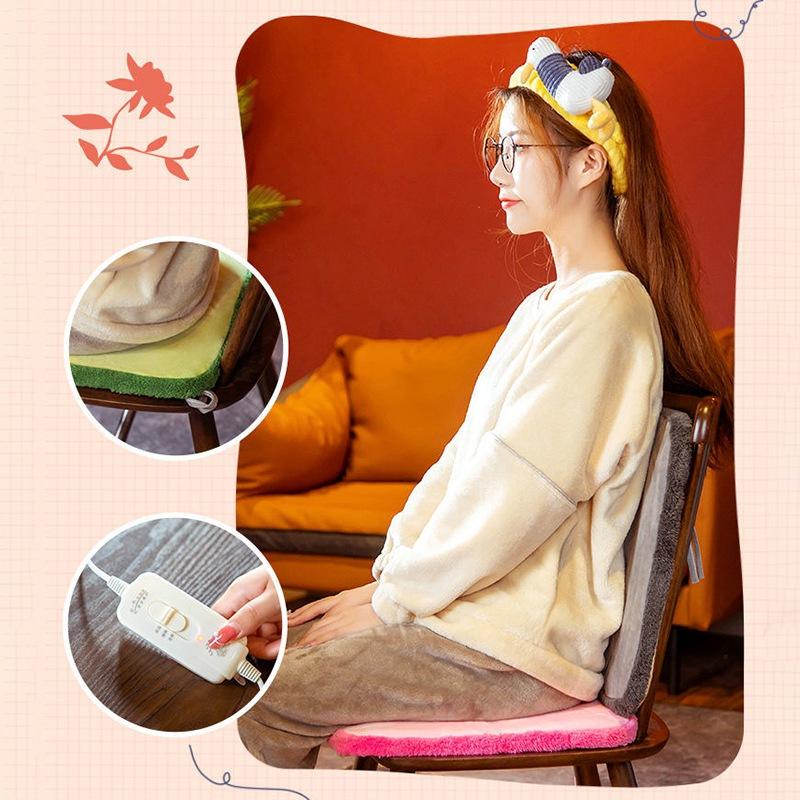 Heating Electric Warm Cushion Heating Cushion Office Chair Cushion Seat Cushion Fart Cushion Long Sitting Student Dormitory Warm Keeping Articles