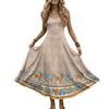 Women’s Sleeveless V Neck Maxi Dress with Spaghetti Straps and Floral Print Loose Fit Summer Long Dress for Daily Wear
