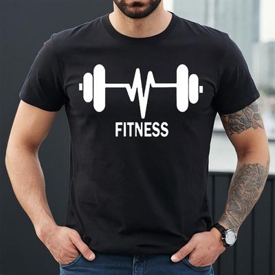 Fitness | Spreke menn | FIT KROPP | FINTESS ELSKER | MORSOM | HERRE T-skjorte TEE TOPP