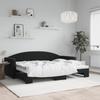 Vidaxl Sofa Rozsuwana, Czarna, 80X200 Cm, Aksamit