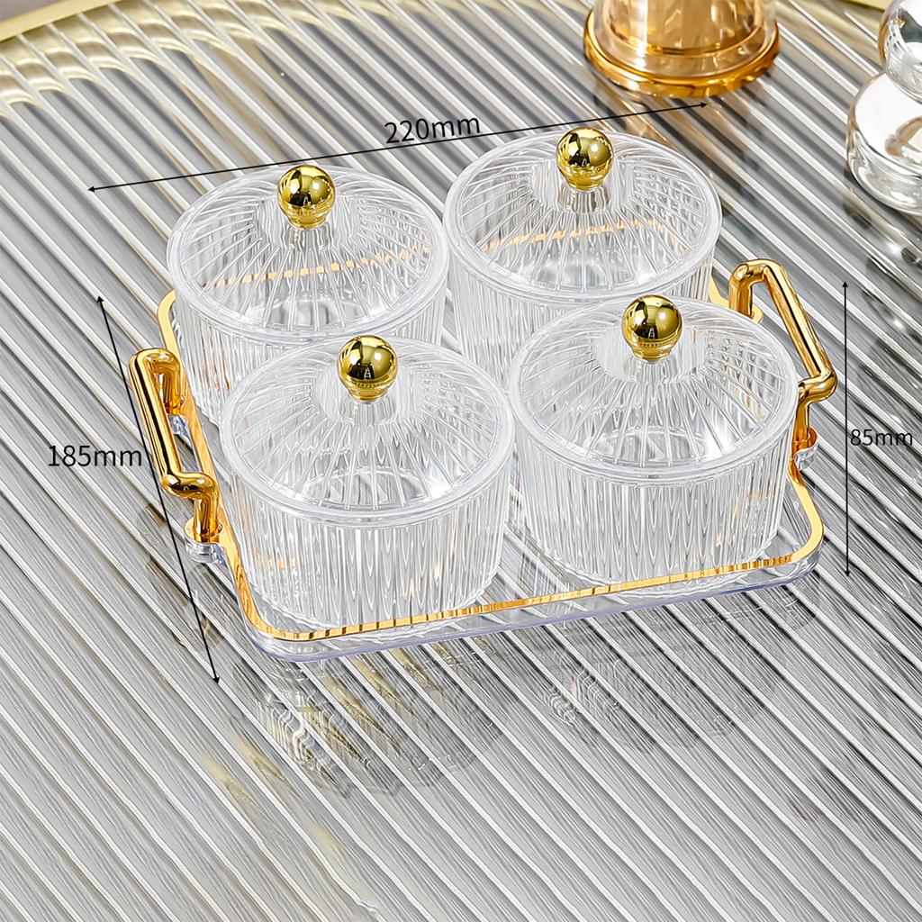 Fruit Plate Serving Dishes 6 Removable Serving Bowl Appetizer Condiment Server for Dessert Snacks Chips Kitchen Relish Tray