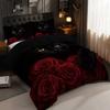3pcs Black Cat Pattern Printed Bedding Set, 1*quilt Cover+2*pillowcase, Suitable for King Bed, Single Bed for All Seasons