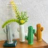 1Pcs Dollhouse Miniature Cactus Shaped Vase Model Furniture Accessories for Doll House Living Room Scene Decor Kids Play Toy