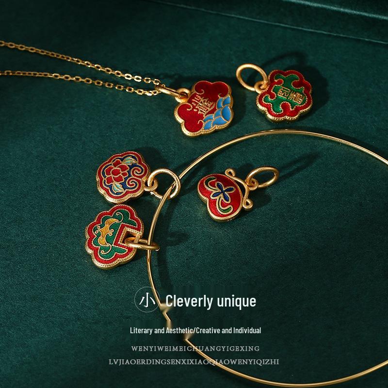 Ancient Gold Sand Cloisonné Beads for DIY Jewelry: Small Drop Pendant Necklace & Bracelet Accessories