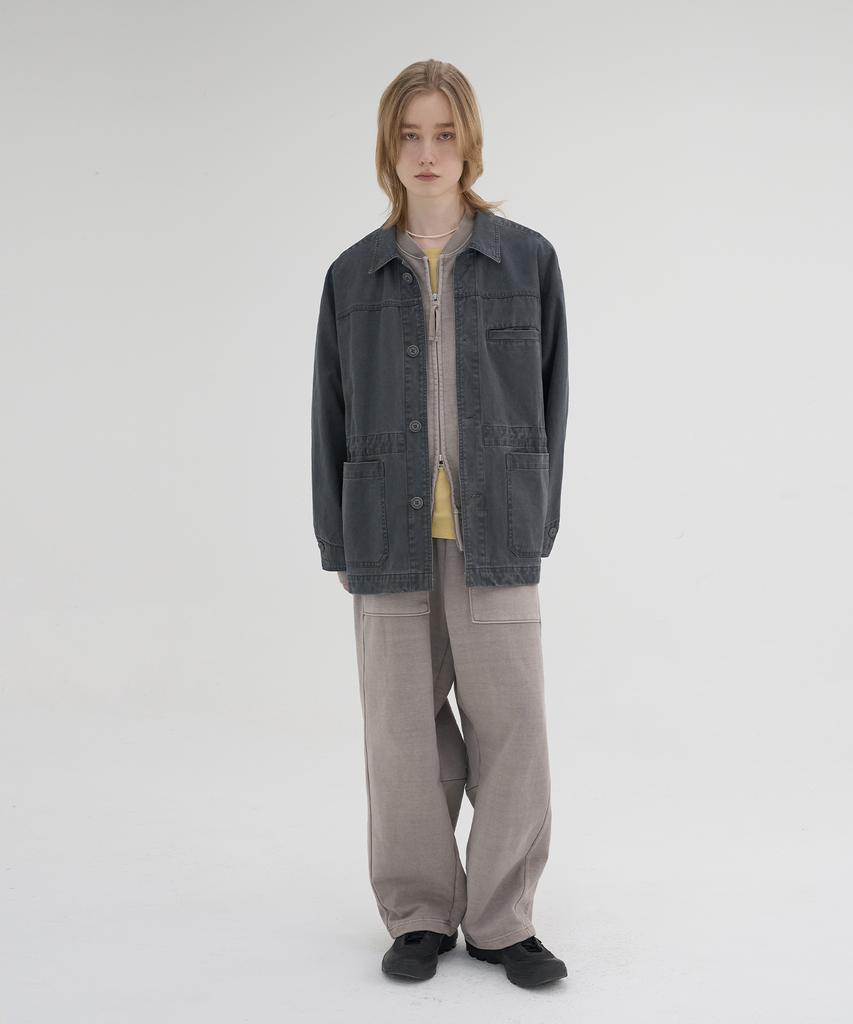 Knouun Faded Chore Jacket (Charcoal)
