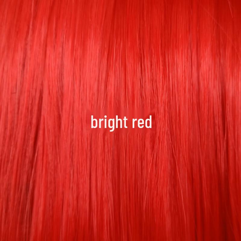 

Парик средней длины черный с челкой - Синтетическое волокно, Длинные прямые волосы для женщин