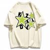 100% Cotton Star Print T Shirt Short Sleeve Tee Korea Style Hip Hop Streetwear Y2k Summer Women's T-Shirt Oversized Loose Tops