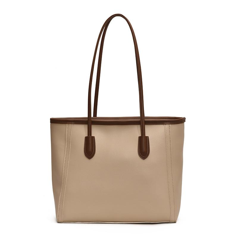 Elegant Black And Brown Pu Tote Bag Ideal For Daily Commuting In Trendy Design