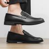 Fashion Comfortable Men's Business Casual Shoes New Men's Leather Loafers Wedding Dress Shoes for Groom Office Work Slip-On Men's Shoes