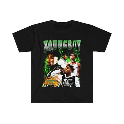 Adult Unisex NBA Youngboy Green Fan Style Softstyle T-Shirt