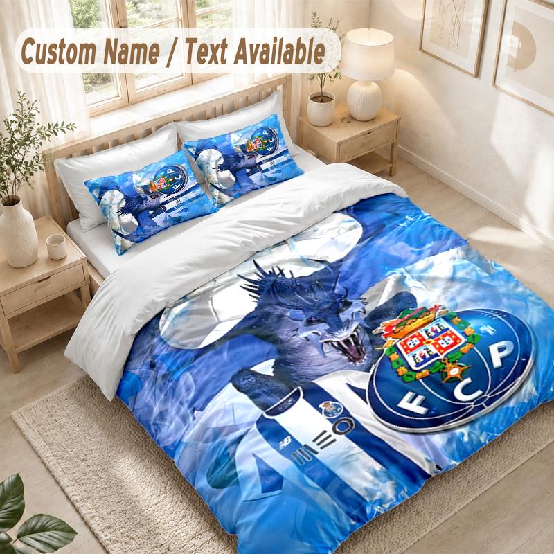 Porto Bedding Set, 1 Duvet Cover & 2 Pillowcases Soft Comfortable Bedroom Home Textile Decor