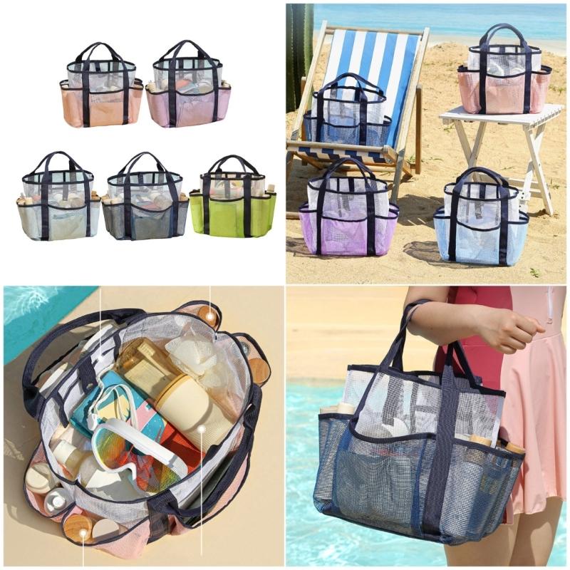 Toiletry Bag Shower Bag Swimming Bag Shower Caddy Bag Makeup Cosmetic Organizer Bag Double-Layers Beach Bag