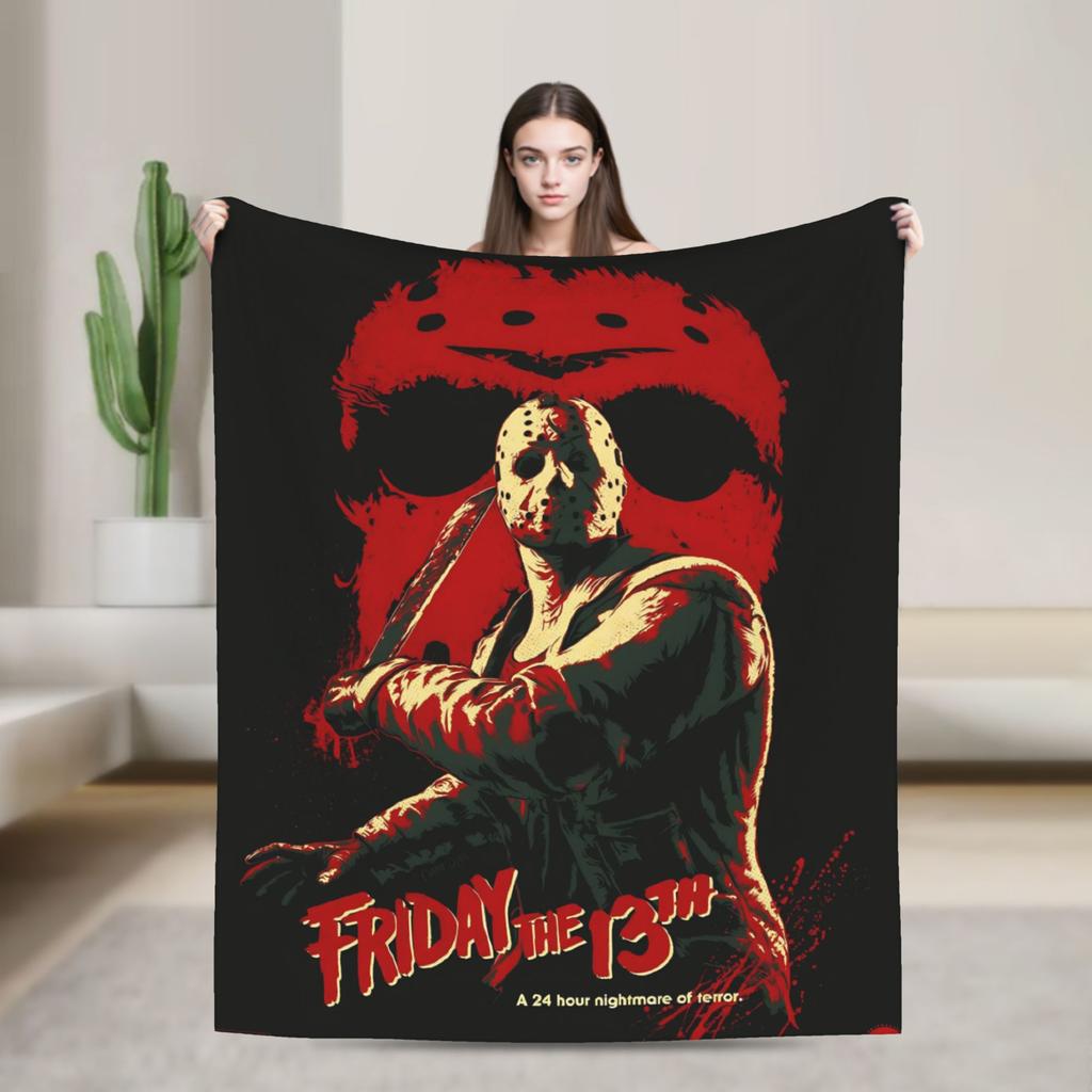 שישי יום שישי ה-13 ג'ייסון וורהיס שמיכה פיקניק פלנל מצעים כיסויים לחוץ חם מותאם אישית DIY איכותי כיסוי מיטה מתנה