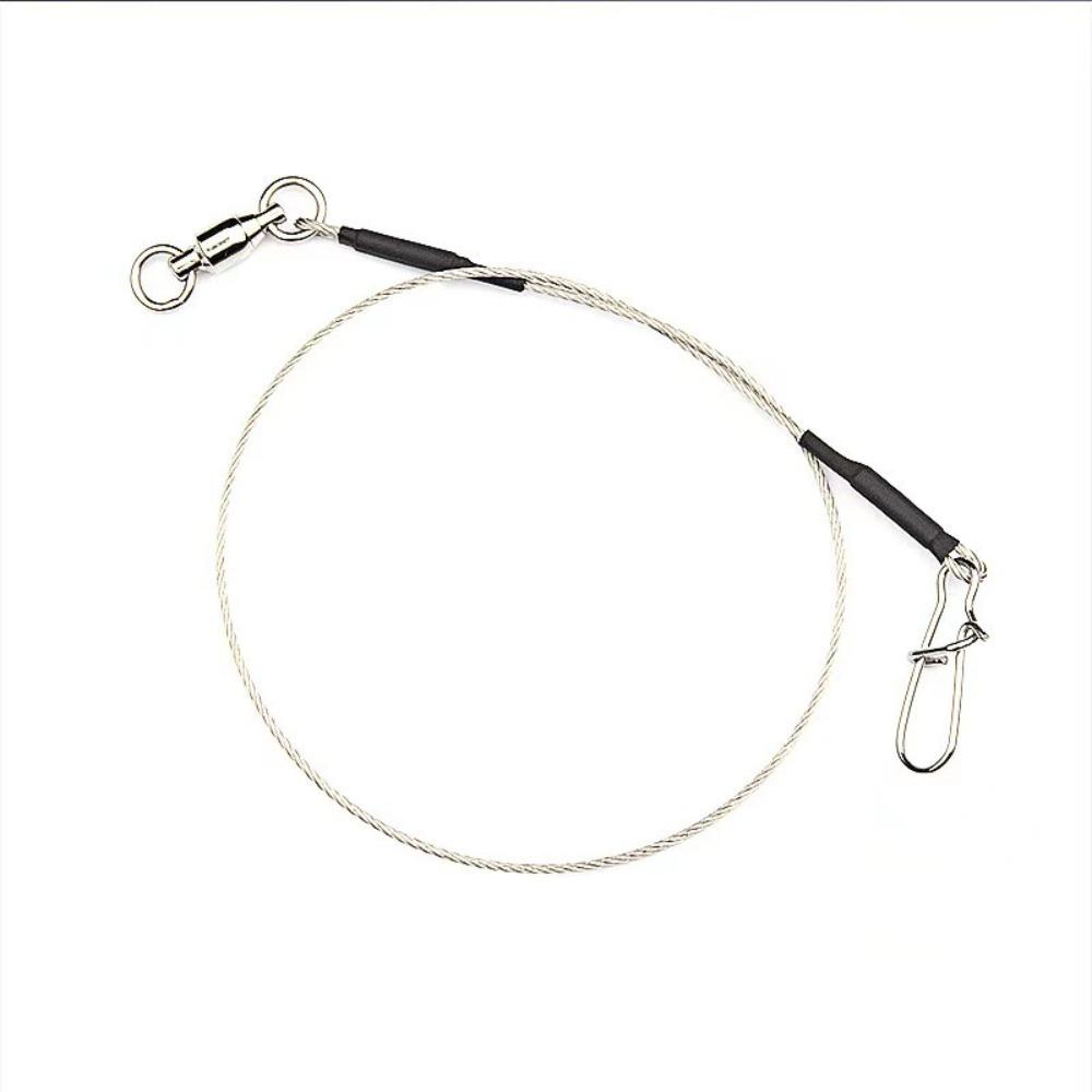 Steel Core Stainless Steel Wire Leader Stainless Steel Anti-bite Thread Bite Protection 20cm-Line Dia.-0.6mm