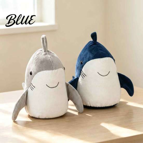 Decorative Nursery Stopper Plush Shark Door Stopper  Non-slip Weighted Interior Stop  Anti-collision Home Office Floor Fabric Doorstop