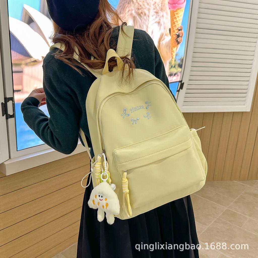 Schoolbag Schoolbag Female Junior High School Student High School Student Versatile Backpack New High Value Large Capacity Weight Backpack