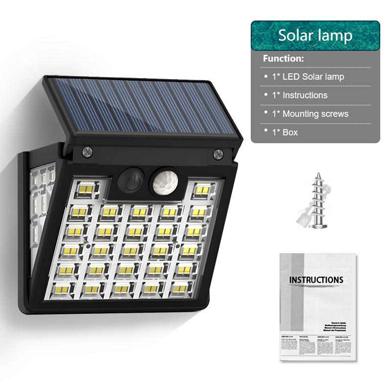 

Датчик движения PIR, настенный светильник на солнечной батарее, 3 режима, уличный светильник на солнечной батарее, садовый светильник на солнечной батарее, водонепроницаемый уличный светильник на солнечной батарее для патио 1PC