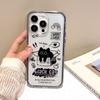 Carton kitten suitable for Apple 17 mobile phone case acrylic two-in-one iphone16promax anti-drop protective cover